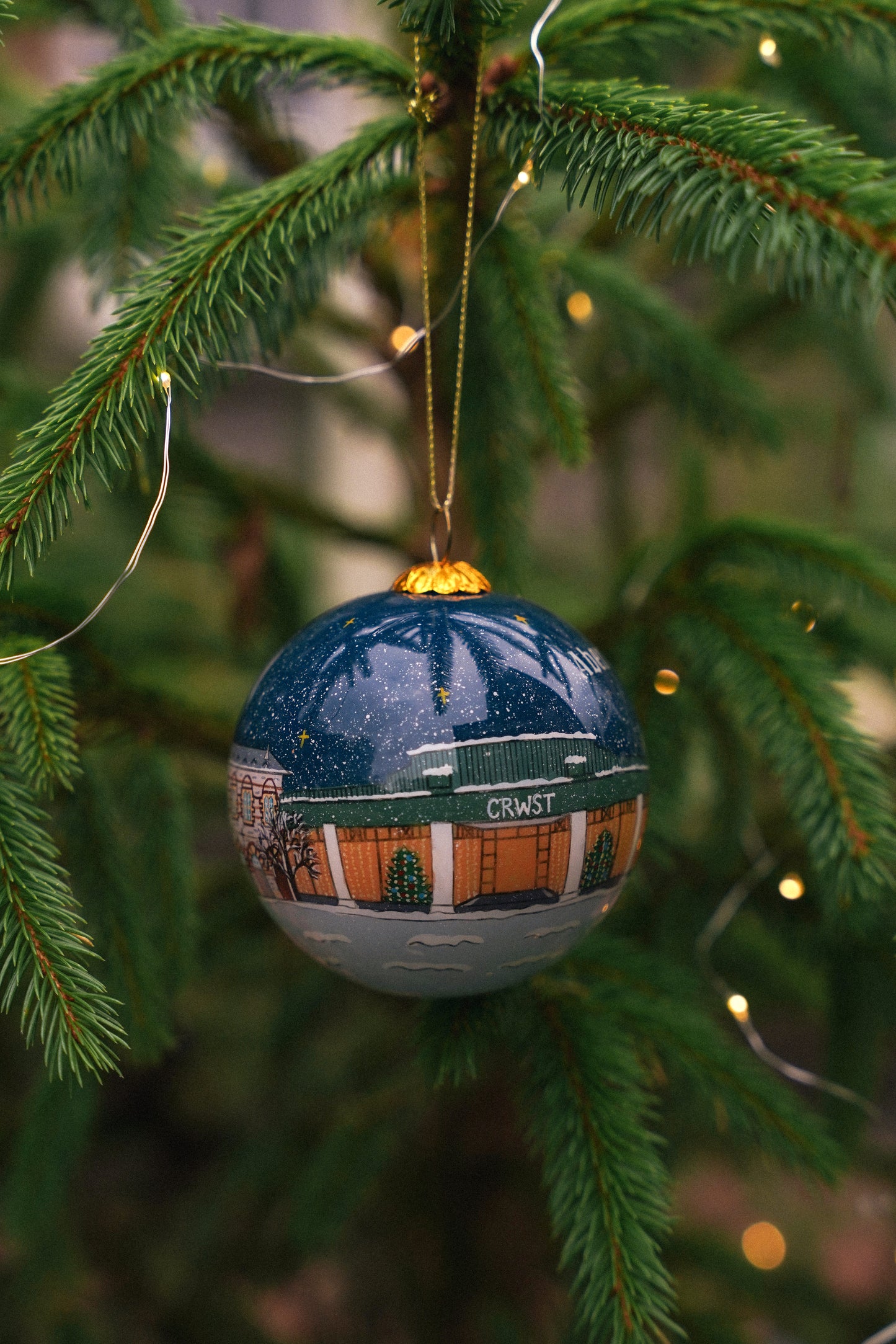 Hand-Painted 'Aberteifi' Bauble