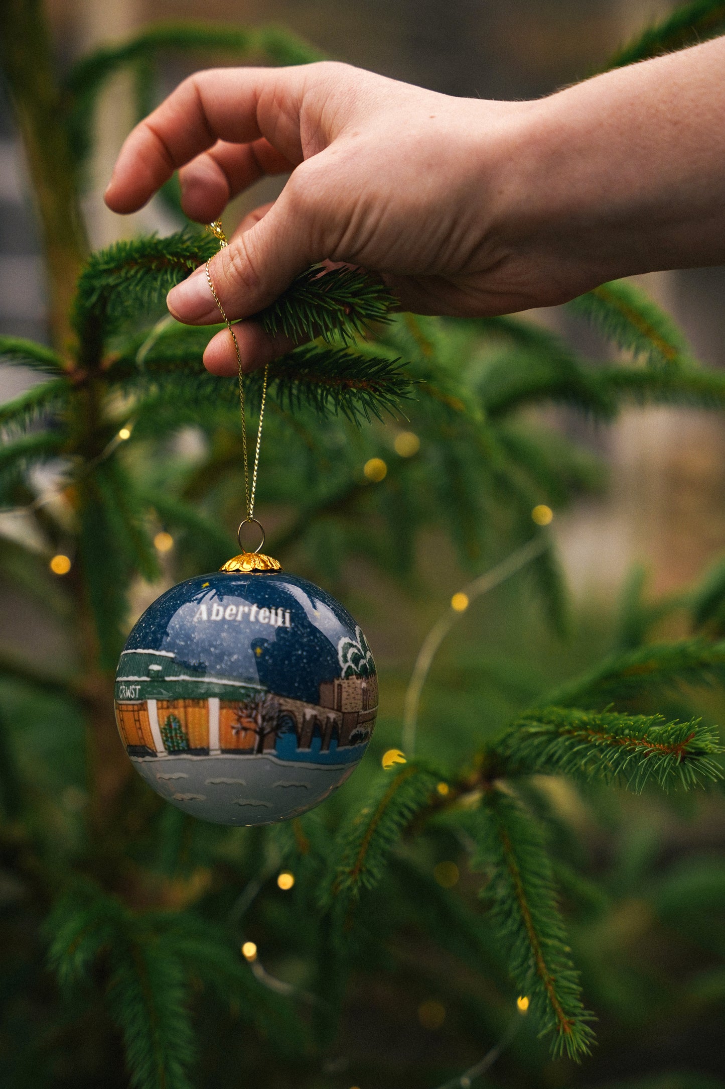 Hand-Painted 'Aberteifi' Bauble